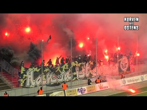 FSV Zwickau 2:2 FC Hansa Rostock 20.03.2017 | Choreos, Pyro &amp; Support