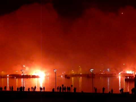 Hajduk Split 100 years - Torcida Pyro Show Split Riva 20110213