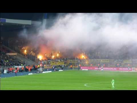 Dynamo Dresden - Saison 2016/17 - Pyroshow in Braunschweig - 10.04.2017