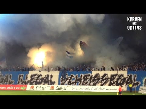 FC Hansa Rostock 1:1 1. FC Magdeburg 23.09.2015 | Choreo, Pyro &amp; Support