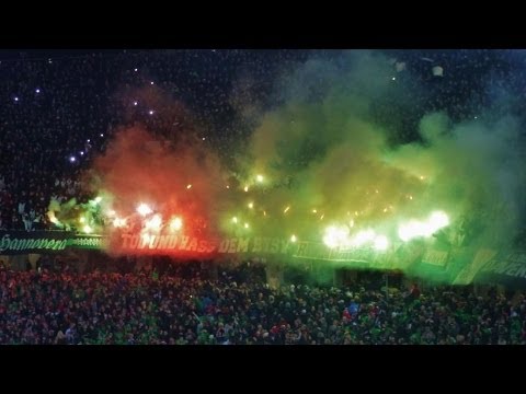 Hannover 96 - BTSV 08.11.2013 Choreo, Pyro, Support