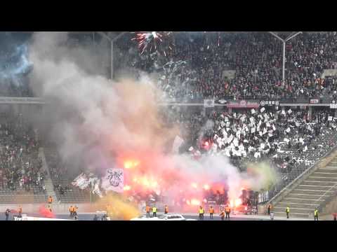 Choreo &amp; PYRO der Frankfurter in Berlin! -- Hertha BSC - Eintracht Frankfurt