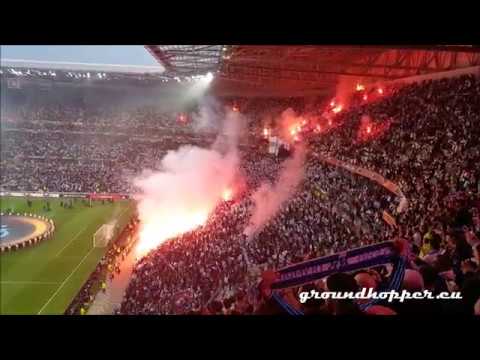 18#031 | Support &amp; Pyro before &amp; during match Olympique Marseille - Atlético Madrid (16.05.2018)