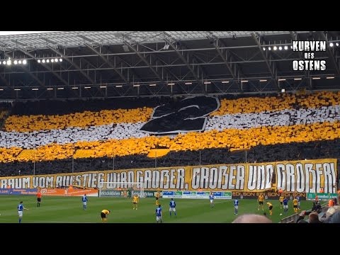 SG Dynamo Dresden 2:2 FC Hansa Rostock 19.03.2016 | Choreos &amp; Support