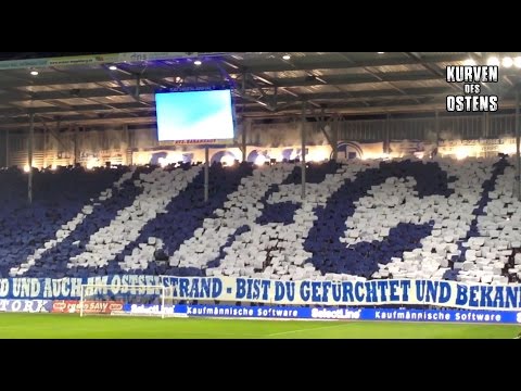 1. FC Magdeburg 0:3 FC Erzgebirge Aue 01.04.2016 | Choreo, Pyro &amp; Support